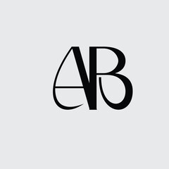 Initial letter of ab Logo Design Modern Creative Style	