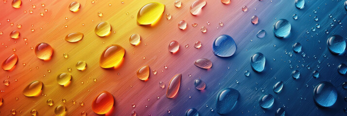 Abstract colored background with water drops
