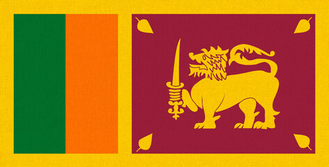 Flag of Sri Lanka. Sri Lanka flag. Asian country. Ceylon flag illustration