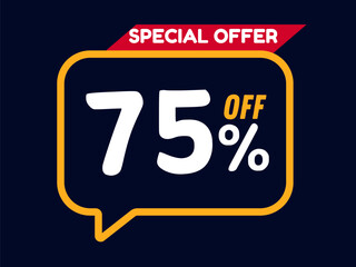 75% off new special offer for limited time. Advertising and marketing graphic resources