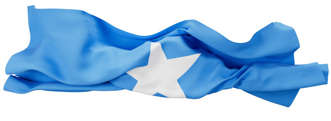 Majestic Blue and White: The Somali Flag Billowing in Serenity