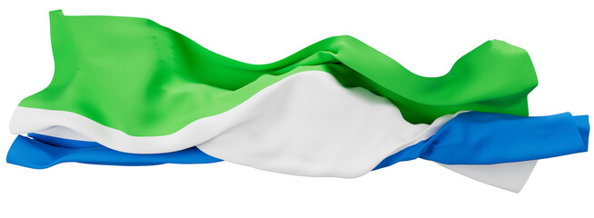 Elegant Sierra Leone Flag Undulating Gracefully in the Wind