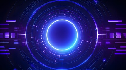 Fototapeta premium purple and blue Abstract technology background circles digital hi-tech technology design background. concept innovation. vector illustration