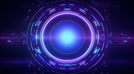 purple and blue Abstract technology background circles digital hi-tech technology design background. concept innovation. vector illustration