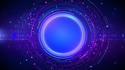purple and blue Abstract technology background circles digital hi-tech technology design background. concept innovation. vector illustration
