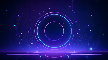 purple and blue Abstract technology background circles digital hi-tech technology design background. concept innovation. vector illustration