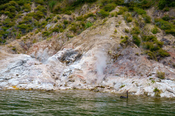 Geothermal Lake in the mountains