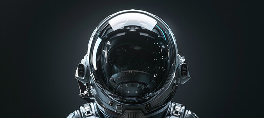 Blank mockup of a futuristic hi-tech space helmet