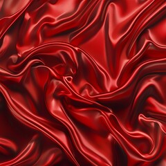 Obraz premium Luxurious Red Silk Texture Reflective Highlights