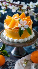 delicious orange cake.