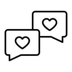 Love Message Vector Line Icon
