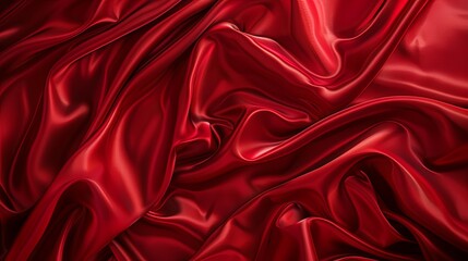 Obraz premium Luxurious Red Silk Texture Reflective Highlights