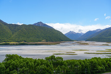 Lake bed and Mountains