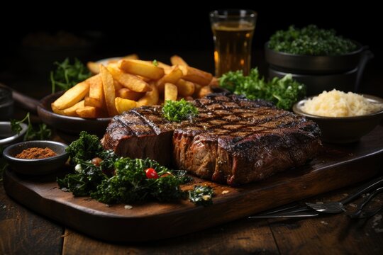 Succulent Picanha in Stecker Restaurant., generative IA