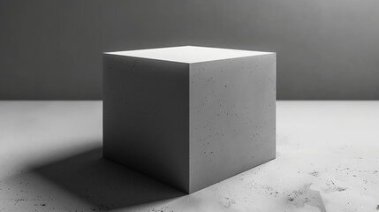 A grey box is sitting on a white surface