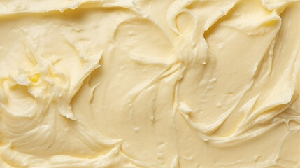 Texture of tasty homemade butter as background, top view