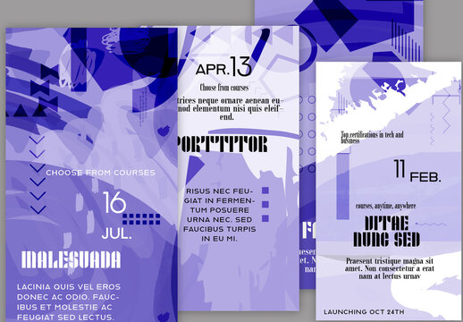 Social Media Story Post Layout Simple Geometric Shapes and Scribbles