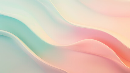 Obraz premium Gradient smooth pastel pink and mint background, smooth curves and soft edges. Can be used for backdrop, background, wallpaper, banner, web, and design templates.