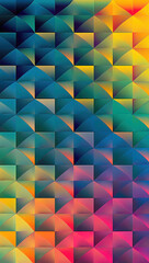Geometric patterns with gradient color transitions