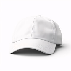 White baseball cap isolated on white background.