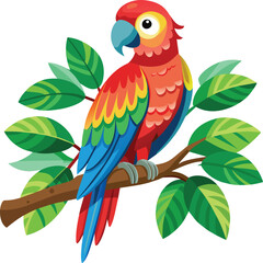 Parrot bird vector illustration