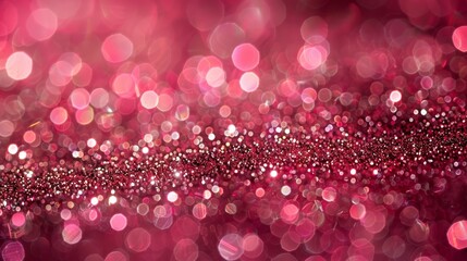  A crisp close-up of a pink background, adorned with numerous tiny glitter circles atop and bottom, appears as intended