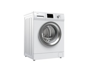 washing machine isolated on transparent background, cut out