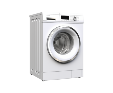 washing machine isolated on transparent background, cut out