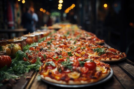 Fierce pizza competition, voracious devotion!, generative IA