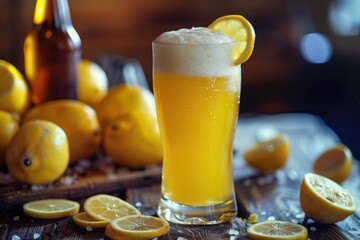 Deliciously refreshing Shandy with a splash of zesty lemon flavor - Perfect for a hot summer day