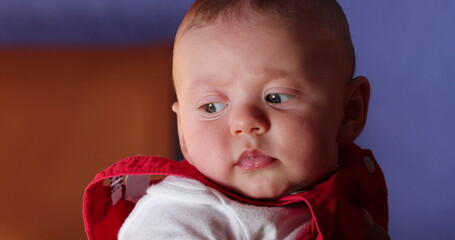 Portrait of beautiful 3 month old baby portrait