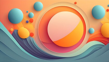 abstract colorful background with colorful big and small circles