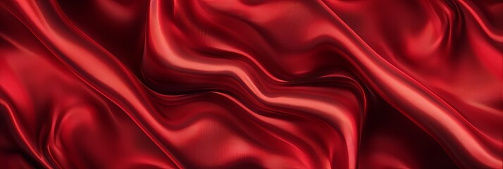 Fototapeta premium Luxurious Red Silk Texture Reflective Highlights