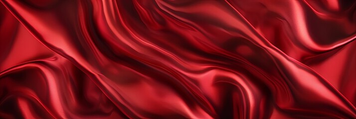 Obraz premium Luxurious Red Silk Texture Reflective Highlights