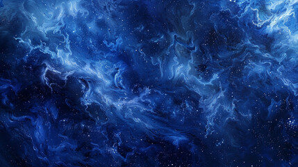 A deep indigo background, silent and infinite.