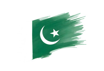 Official flag of Pakistan. Pakistan Flag Rumpled Close Up