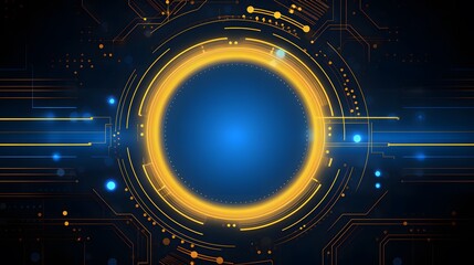Fototapeta na wymiar yellow and blue Abstract technology background circles digital hi-tech technology design background. concept innovation. vector illustration