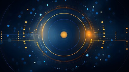 yellow and blue Abstract technology background circles digital hi-tech technology design background. concept innovation. vector illustration