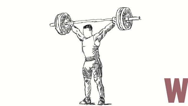 Weight lifting animated icon