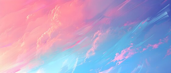 Pink to blue abstract background with clouds
