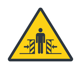 Crushing by moving parts symbol
