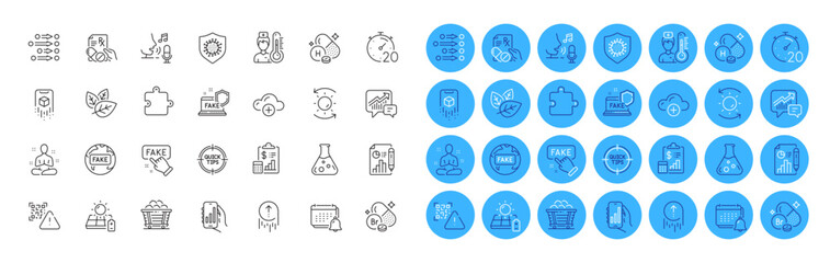 Cloud computing, Qr code and Chemistry lab line icons pack. Vitamin h, Sun protection, Tips web icon. Prescription drugs, Yoga, Notification pictogram. Timer, Augmented reality, Coal trolley. Vector - obrazy, fototapety, plakaty