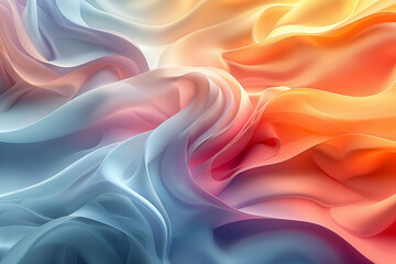 Obraz premium Abstract gradient background, pastel rainbow colors, smooth curves and soft edges.
