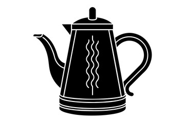 electric tea maker silhouette illustration