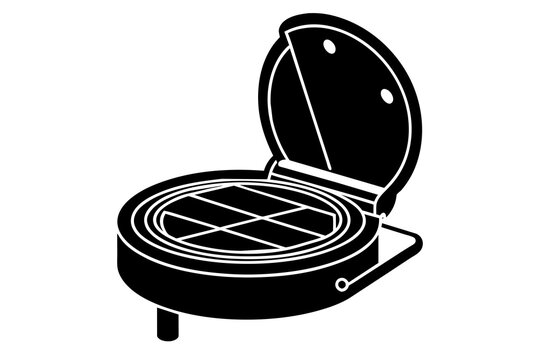 recommend clip art: electric tortilla maker silhouette illustration