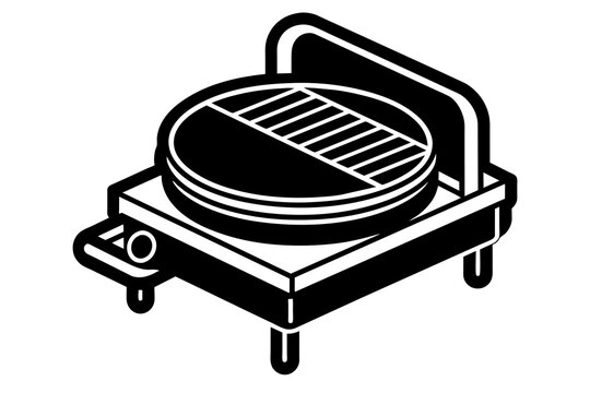 recommend clip art: electric tortilla maker silhouette illustration