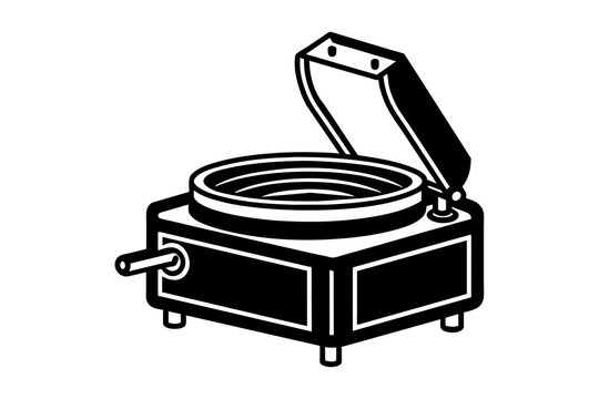recommend clip art: electric tortilla maker silhouette illustration