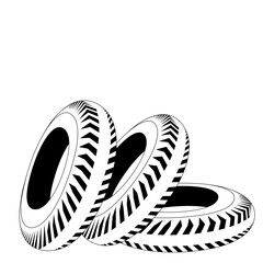 Tire shop logo design automotive wheel tire truck mud off road silhouette vector car - 794362657
