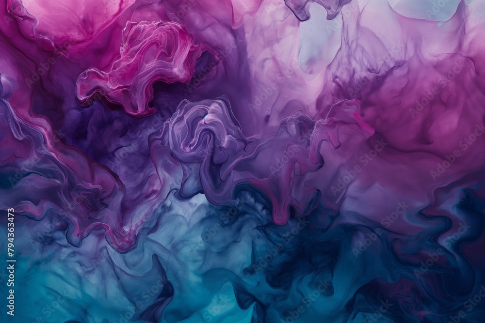 Poster experience the mesmerizing beauty of abstract ink patterns in vibrant and colorful artistic backgrou
