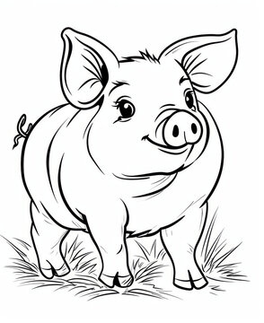 recommend clip art: Smiling Pig Illustration
                    
                    